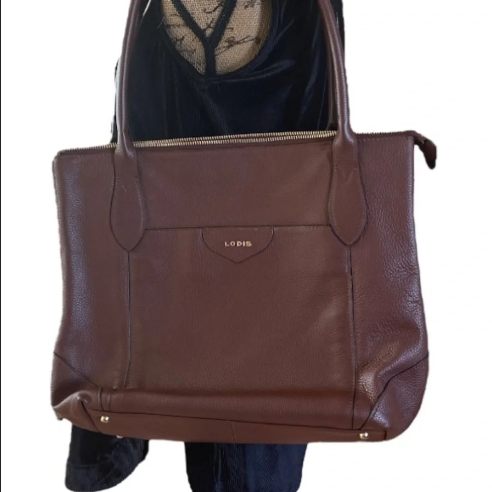 Lodis Leather Hobo Bag Purse Tote - Picture 1 of 6